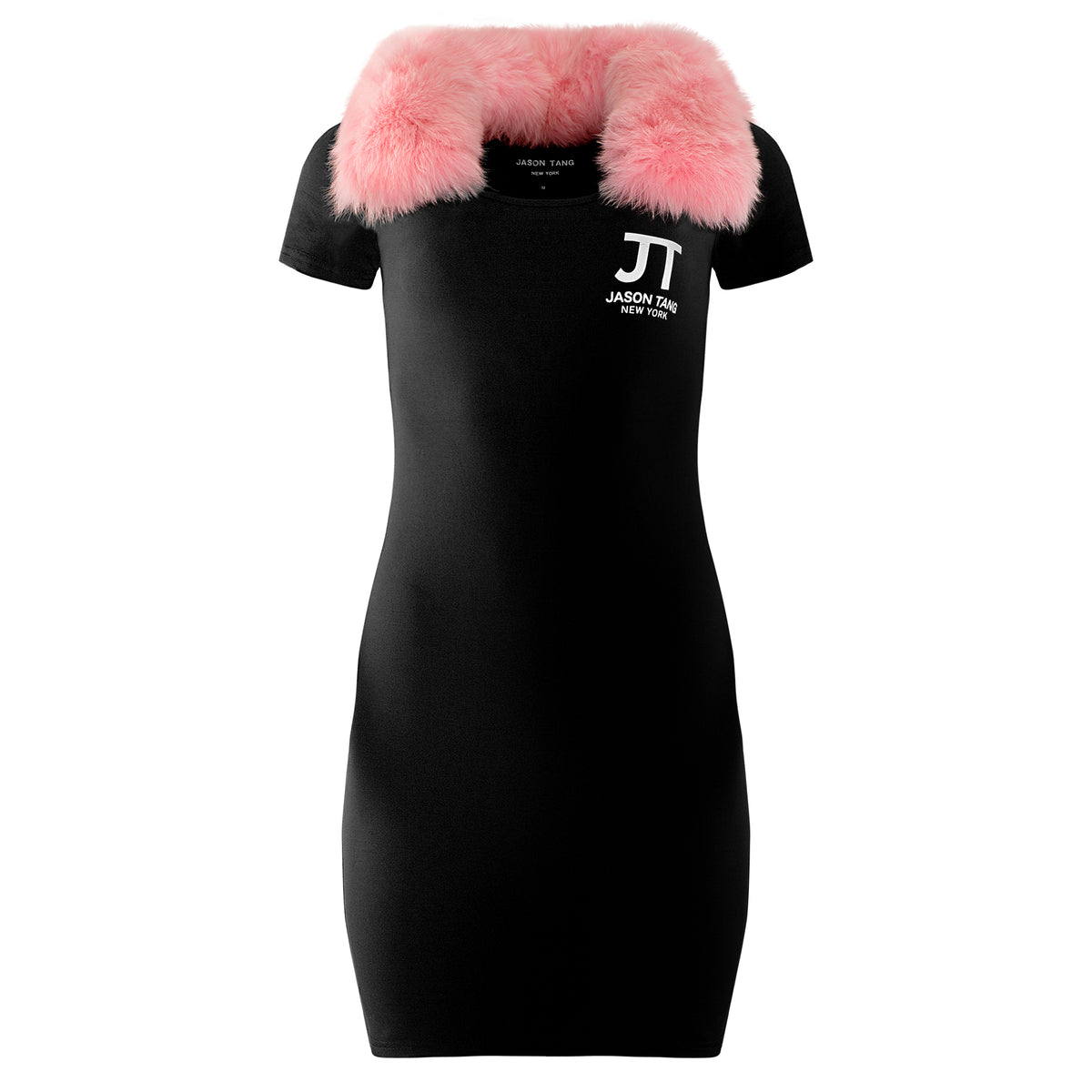 JT 2018 Vintage women’s fur collar dress