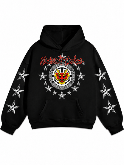 JT Red Dragon Stars Hoodie
