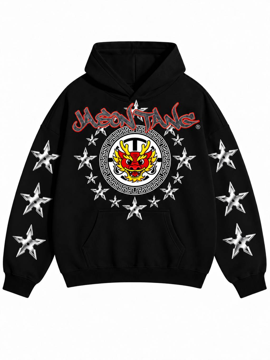 Red dragon Boxy Fit Fleece Hoodie