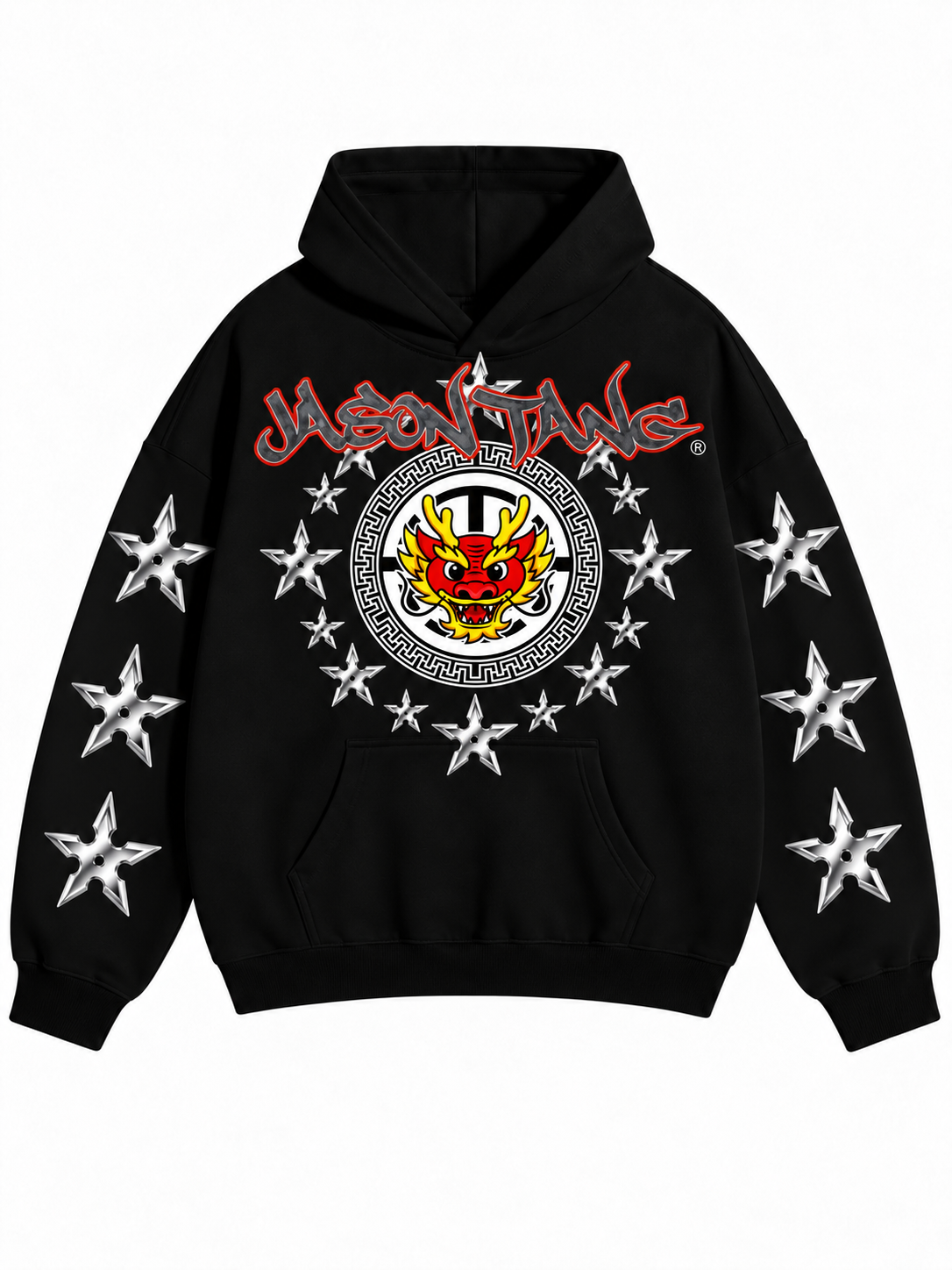 Red dragon Boxy Fit Fleece Hoodie