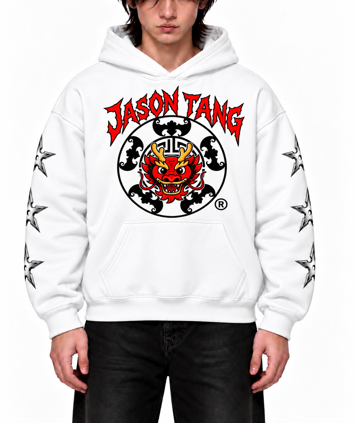 Red dragon “white ninja” Hoodie