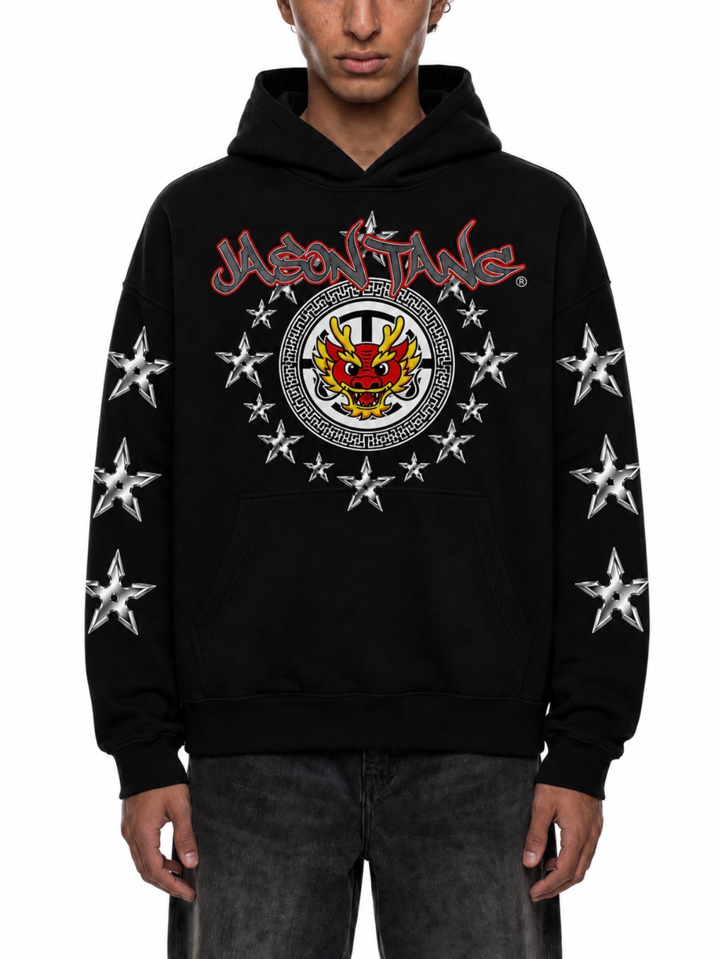 Red dragon Boxy Fit Fleece Hoodie