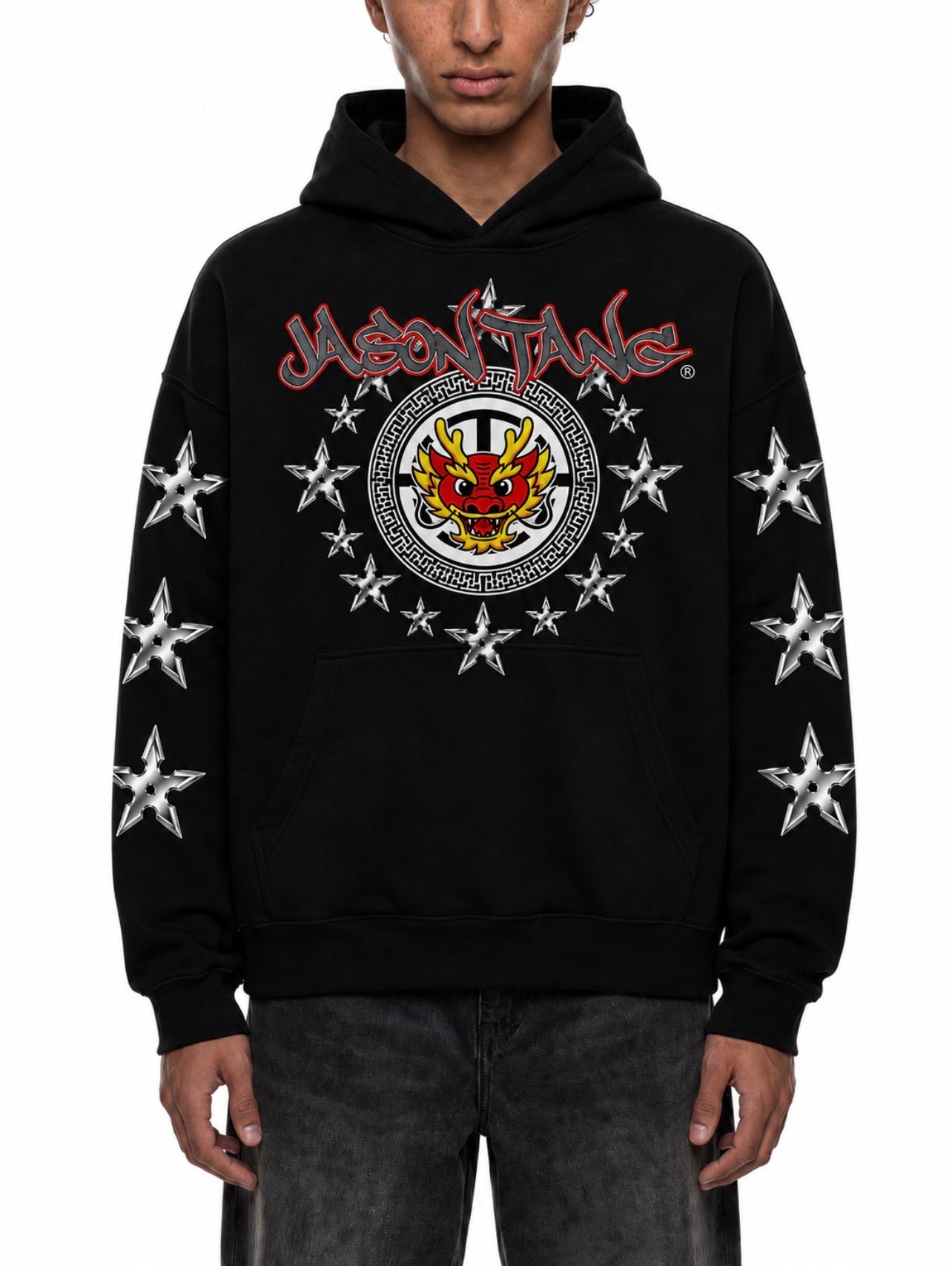 Red dragon Boxy Fit Fleece Hoodie