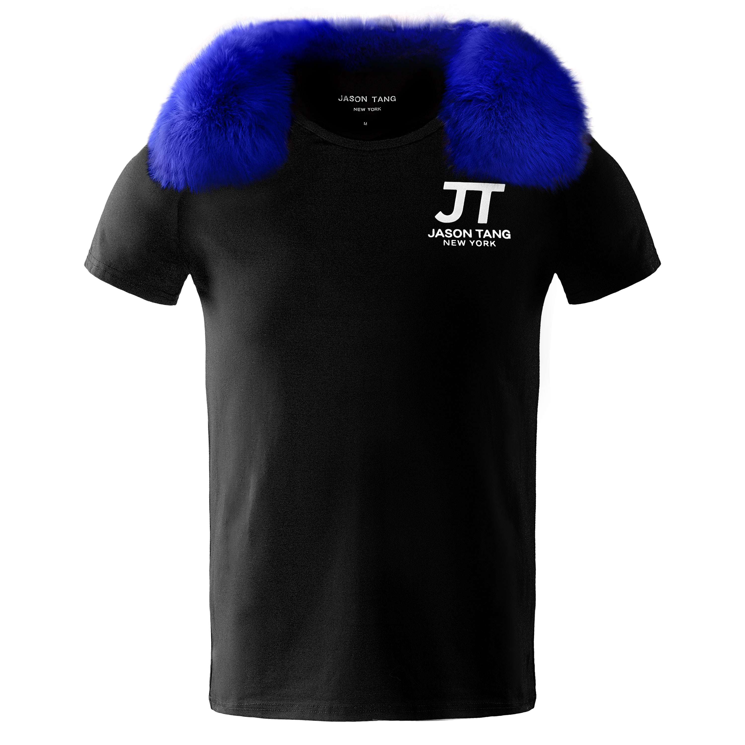 Jason Tang 2018 Vintage men’s fur collar T-shirt
