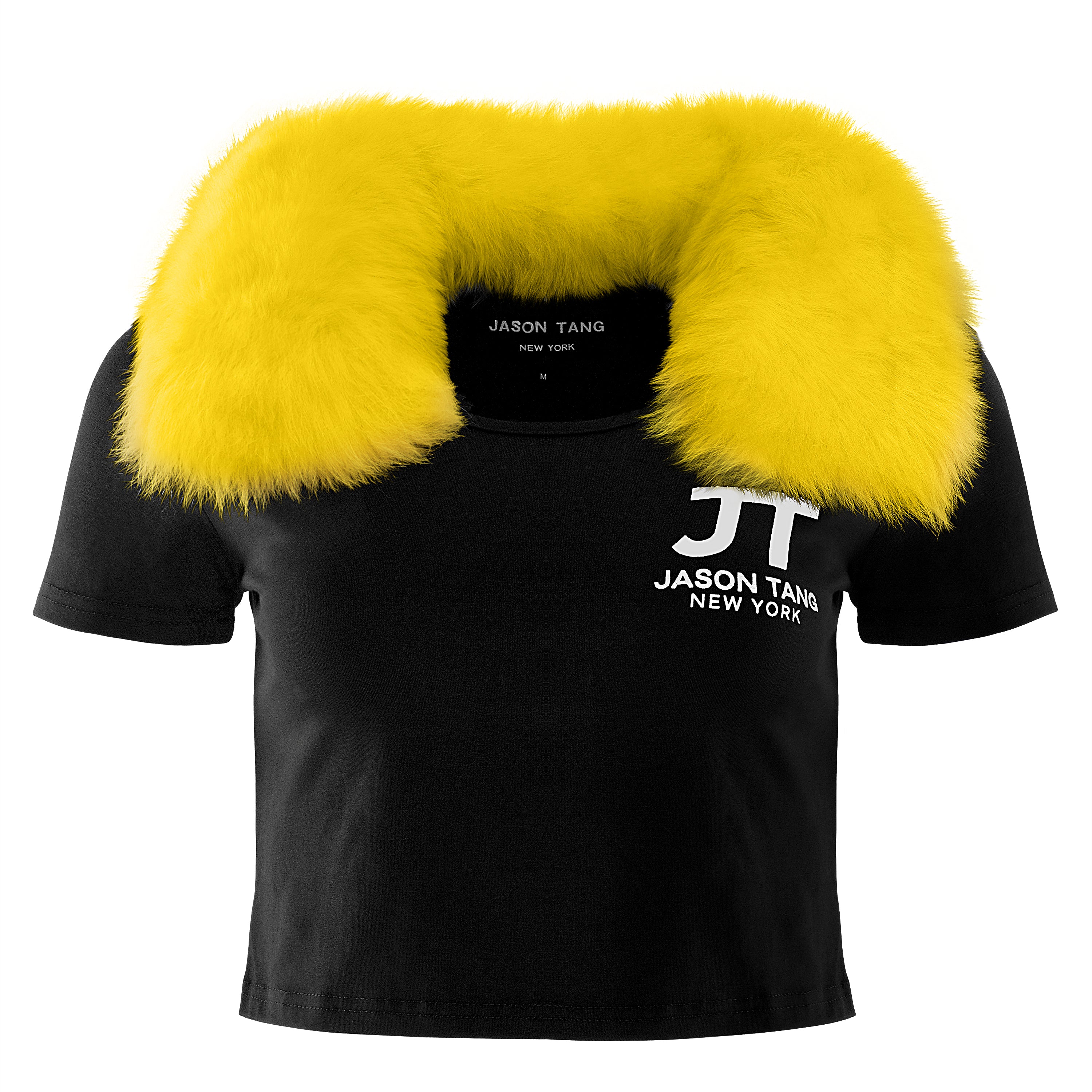Jason Tang 2018 Vintage women’s fur collar crop top