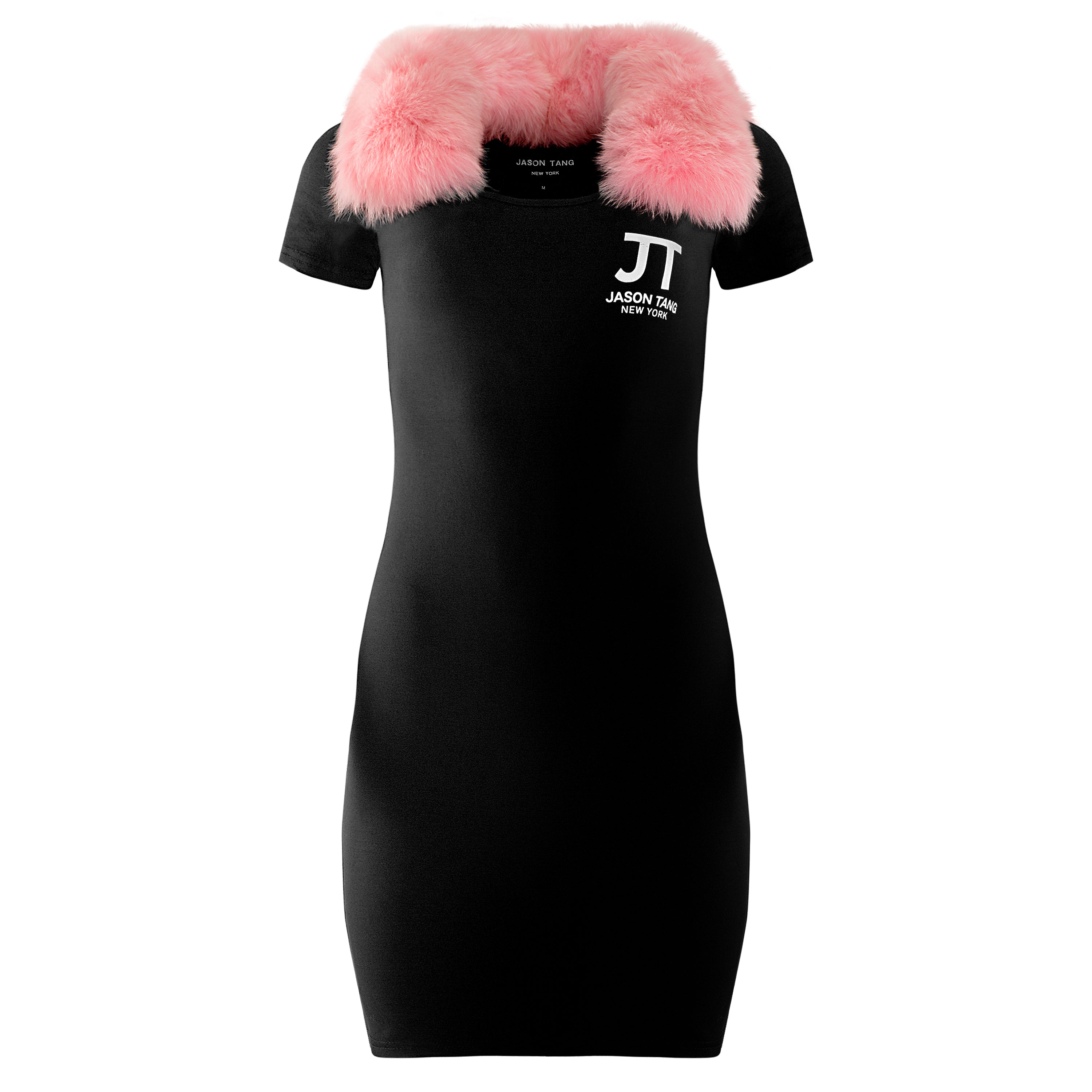 Jason Tang 2018 Vintage women’s fur collar dress