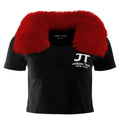 Jason Tang 2018 Vintage women’s fur collar crop top