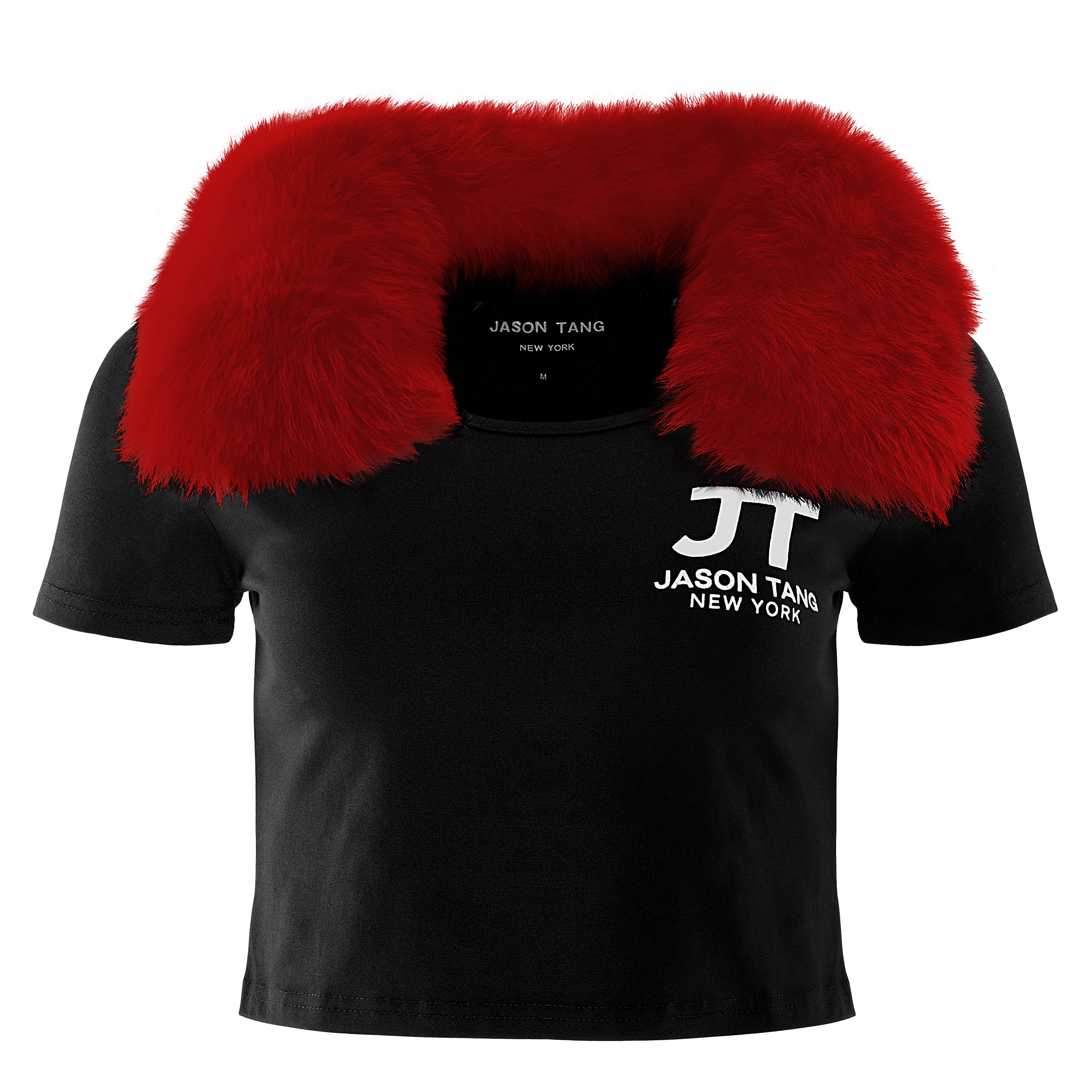 Jason Tang 2018 Vintage women’s fur collar crop top